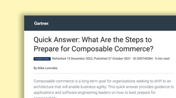 Gartner Quick Answer report for composable commerce