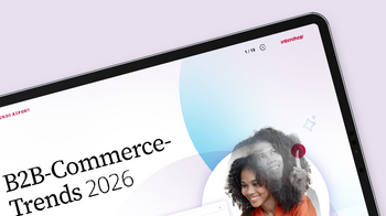 Titelbild des Intershop Digital Trends Report 2026 darüber, wie aus dem KI-Hype ein profitables digitales Business wird.