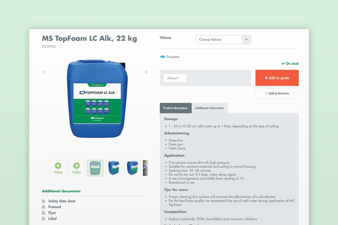 Shop en ligne Vue du backend de la gestion des informations sur les produits pour les fabricants